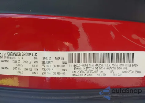 2014 Dodge Grand Caravan Sxt 30Th Anniversary из США, поврежденный, VIN 2C4RDGCG0ER372819